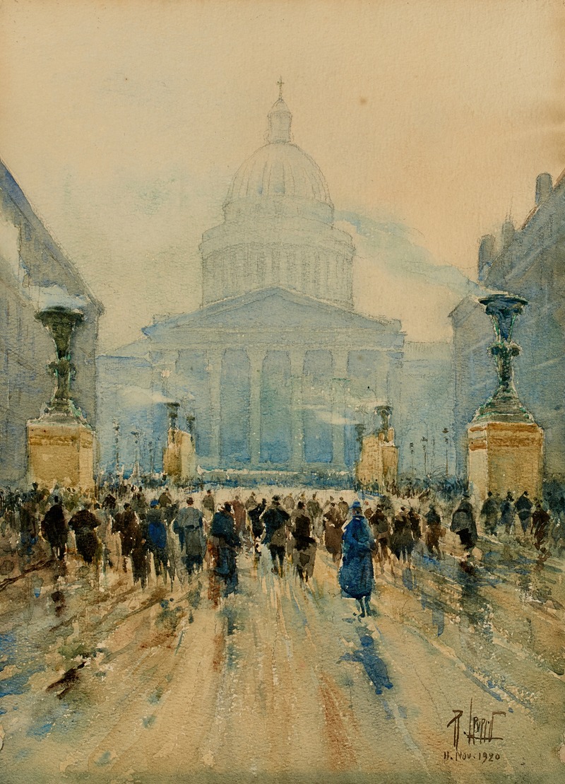 Réné Leverd - Le Panthéon, le 11 novembre 1920