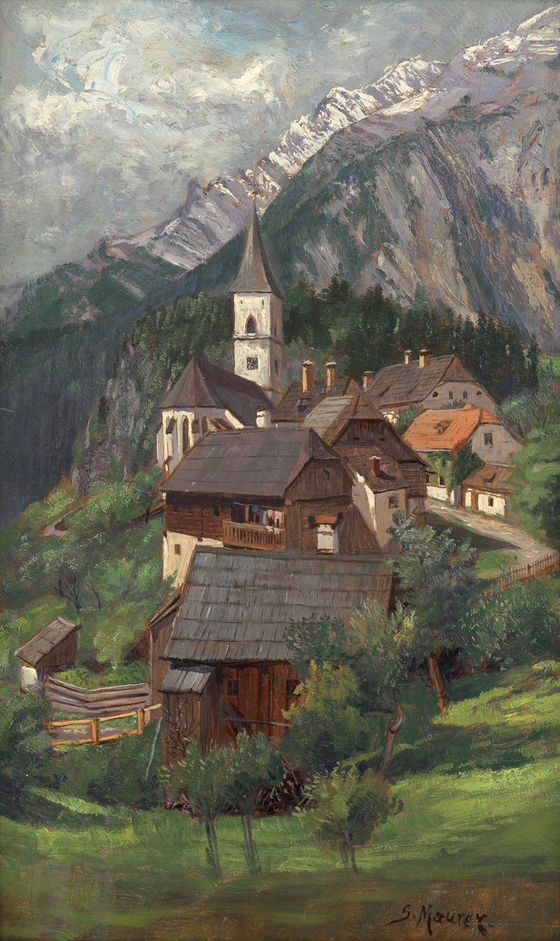 Serafin Maurer - Dorf im Gebirge