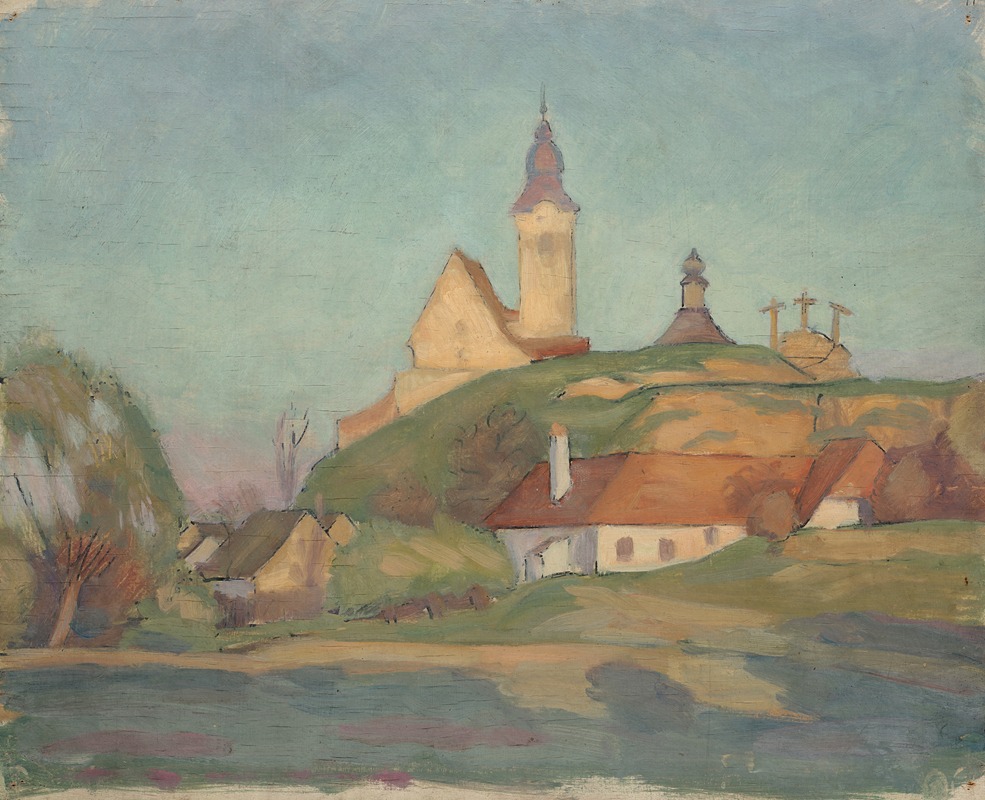 Walther Gamerith - Landschaft mit Kirche