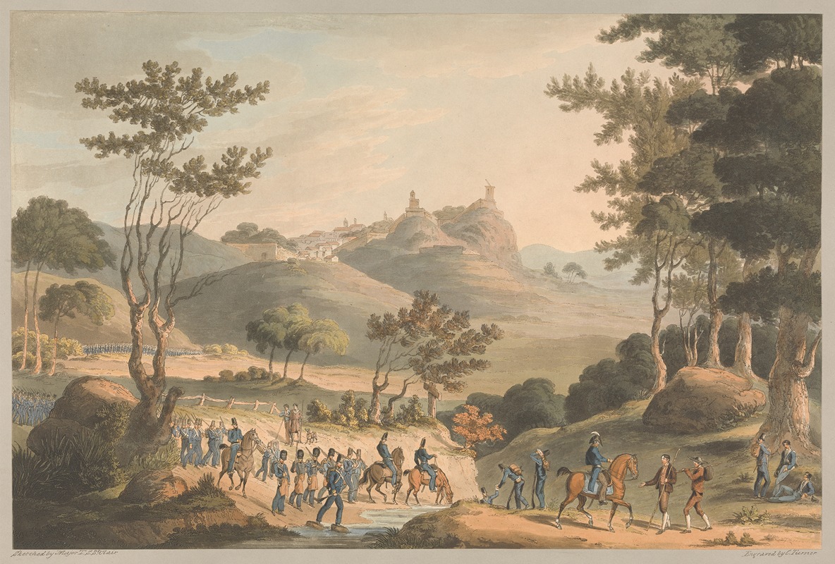 Charles Turner - The Frontier of Pina Macor. Portugese Troops on the March to Costello Branco, 18th May 1811