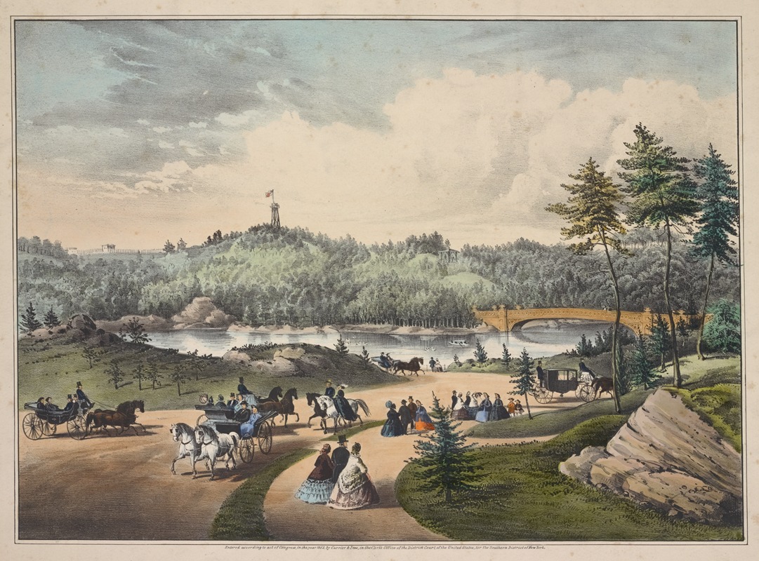 Currier & Ives. - Central Park, the lake. New York