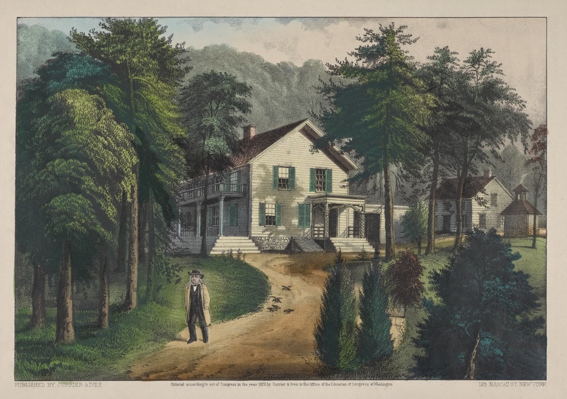 Currier & Ives. - Chappaqua Farm, West Chester County, N.Y. The residence of the Hon. Horace Greely