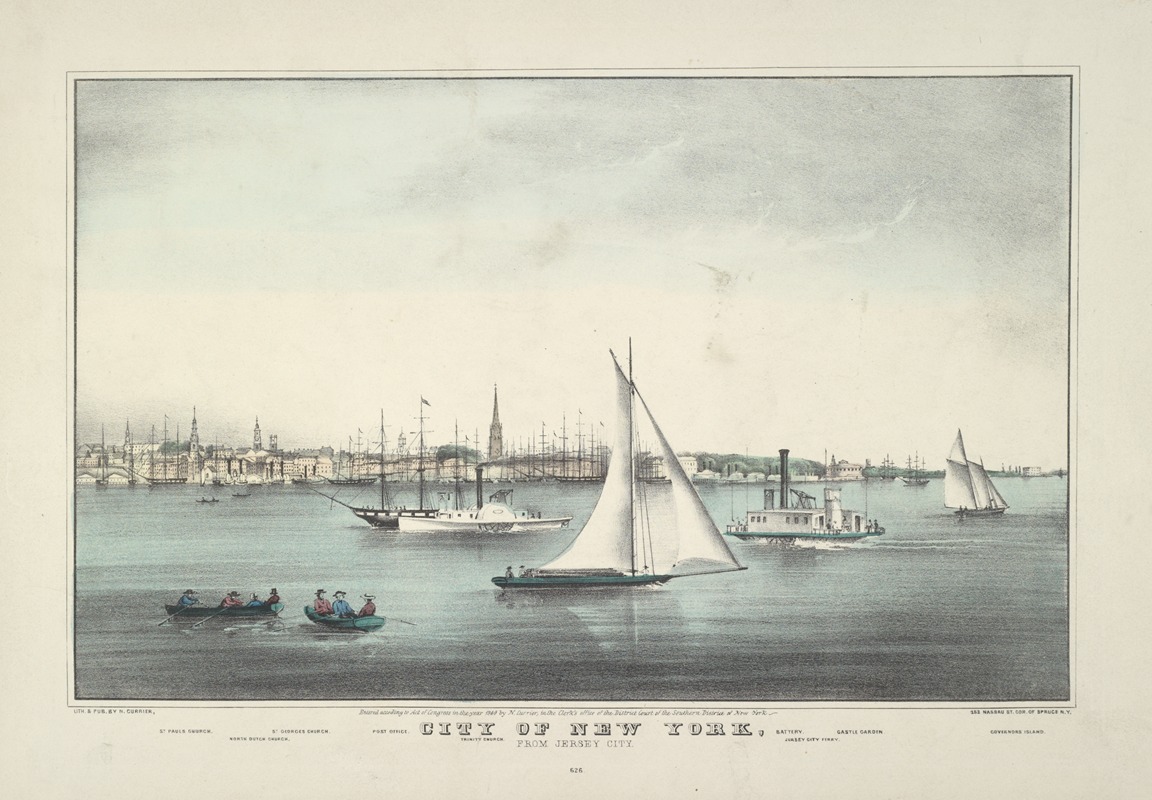 Currier & Ives. - City of New York, from Jersey City