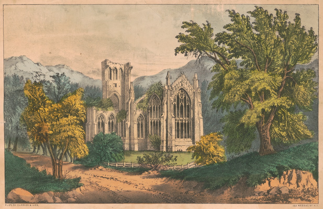 Currier & Ives. - Melrose Abbey