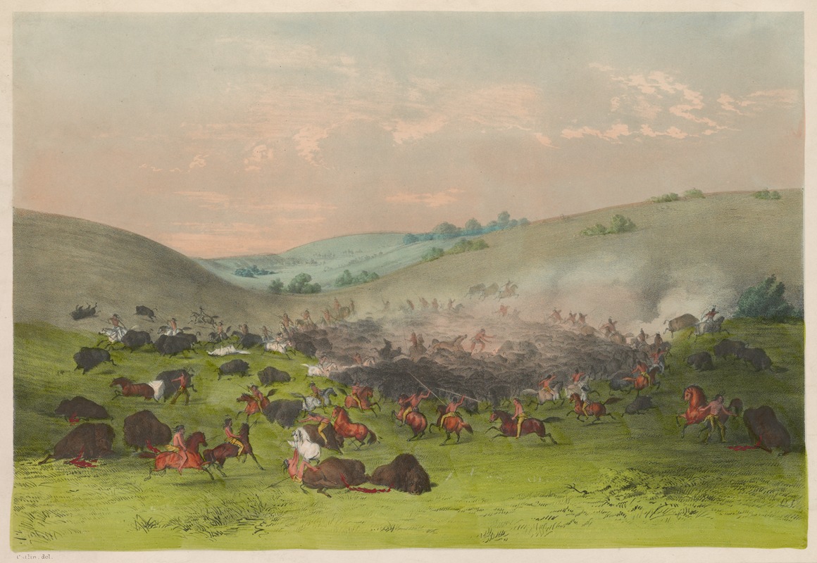 Currier & Ives. - The Buffalo hunt; ‘Surrounding the herd’