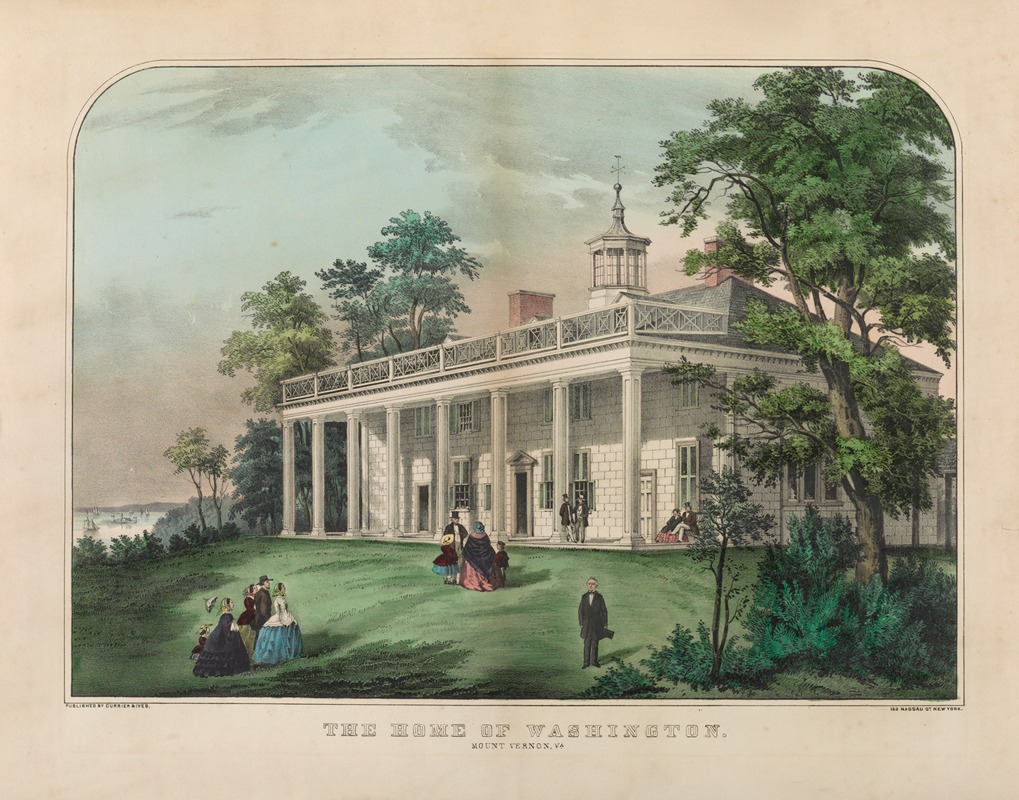 Currier & Ives. - The home of Washington, Mount Vernon, Va.