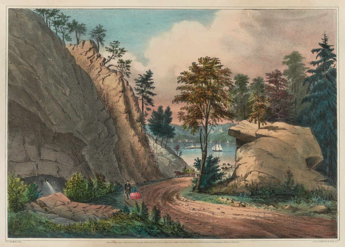 Currier & Ives. - The mountain spring; near cozzen’s dock, West Point