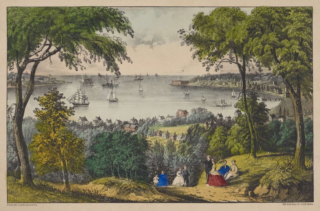 Currier & Ives. - The Narrows, New York Bay. From Staten Island