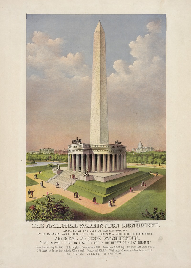 Currier & Ives. - The National Washington Monument