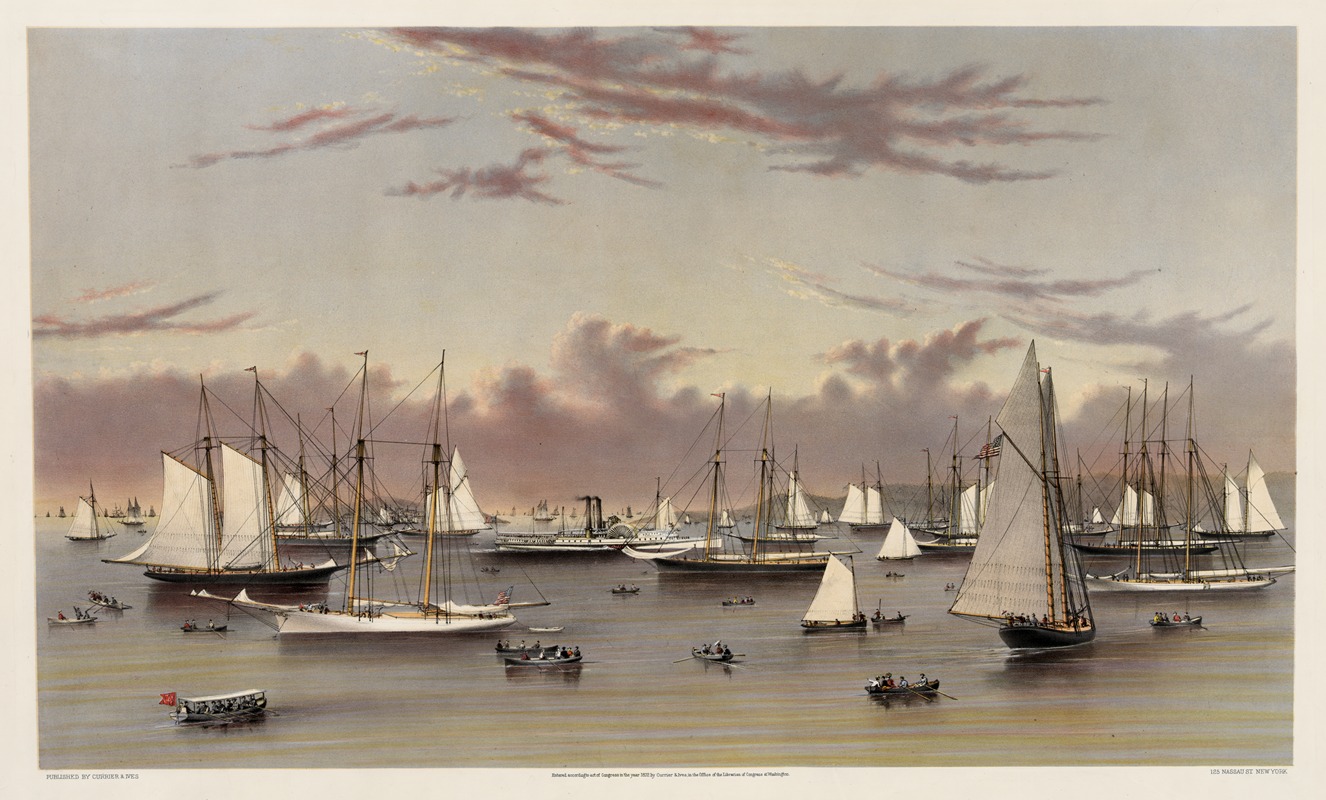 Currier & Ives. - The yacht squadron at Newport