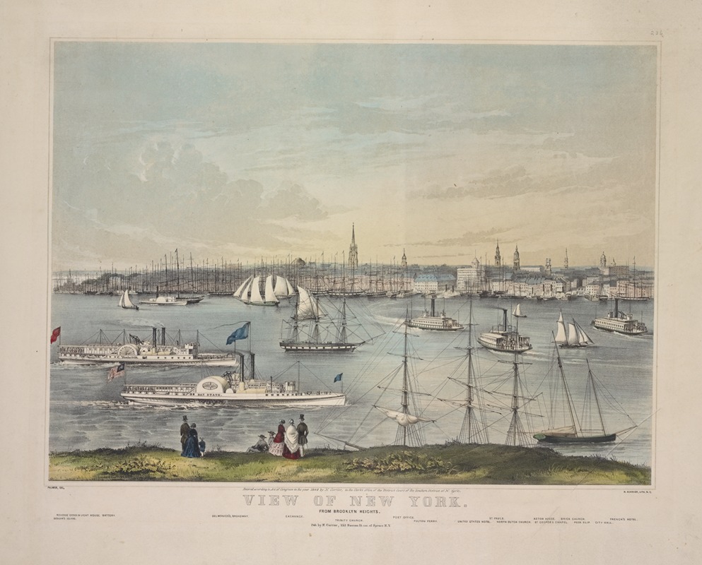 Currier & Ives. - View of New York, from Brooklyn Heights