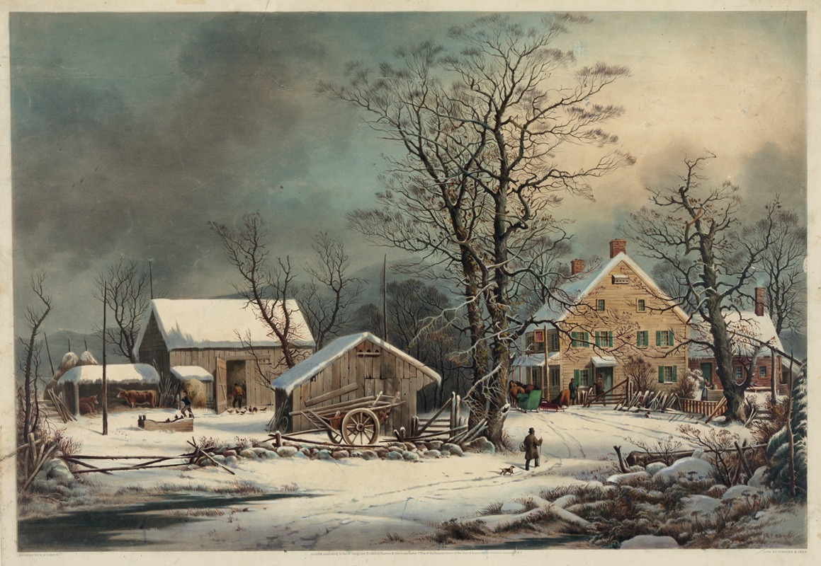 Currier & Ives. - Winter in the country; a cold morning