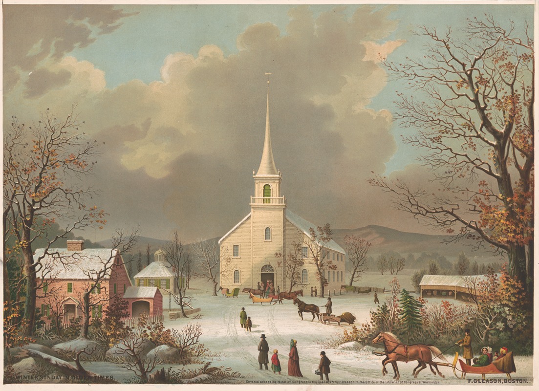 F. Gleason - Winter Sunday in olden times