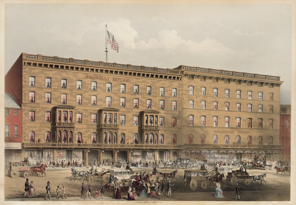 John H. Bufford's & Sons - American House Hanover Street, Boston – by Lewis Rice