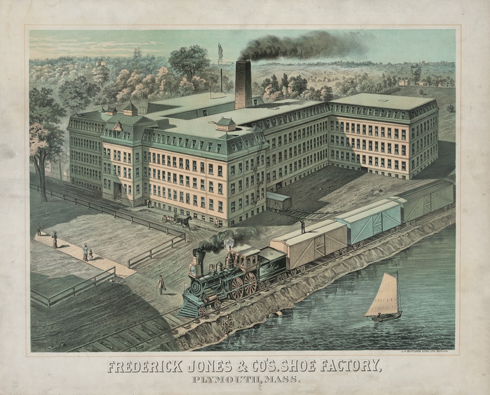 John H. Bufford's & Sons - Frederick Jones & Co’s. shoe factory, Plymouth, Mass.