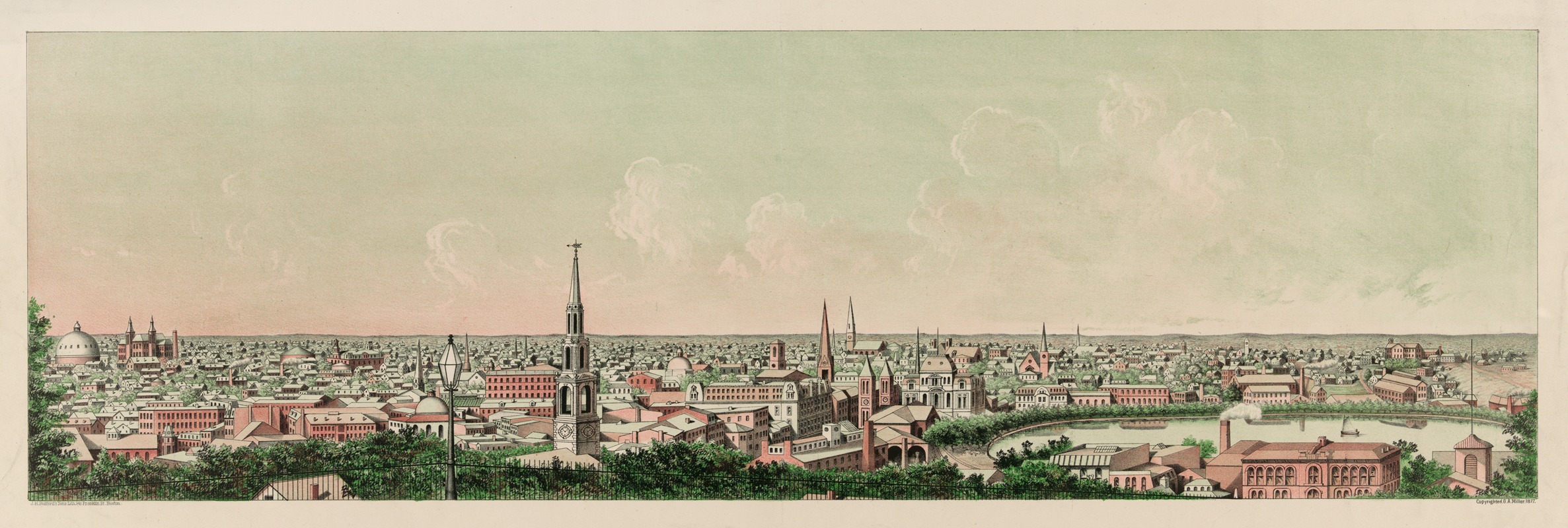 John H. Bufford's & Sons - Providence – from Prospect Terrace, 1877