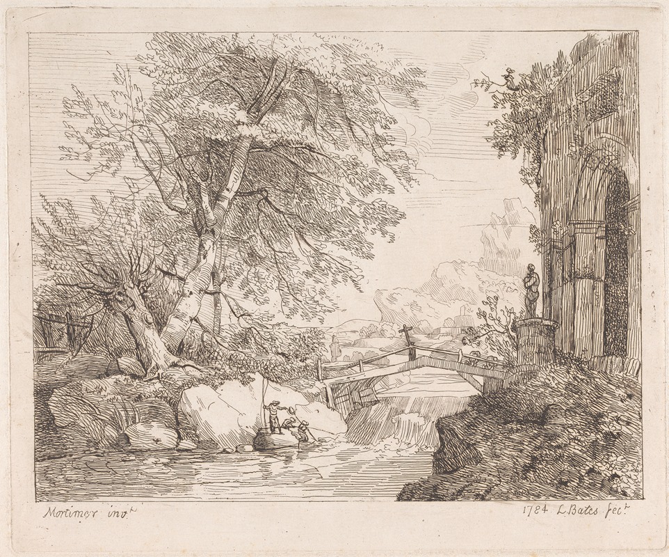 John Hamilton Mortimer - Landscape with Classical Ruins