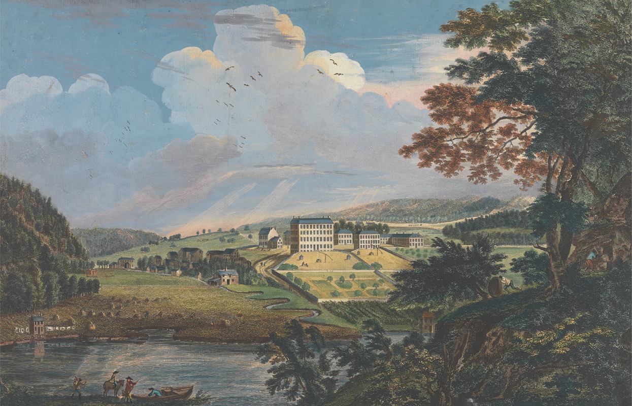 Paul Sandby - A View of Bethlem, the Great Morovian Settlement in the Province of Pennsylvania.