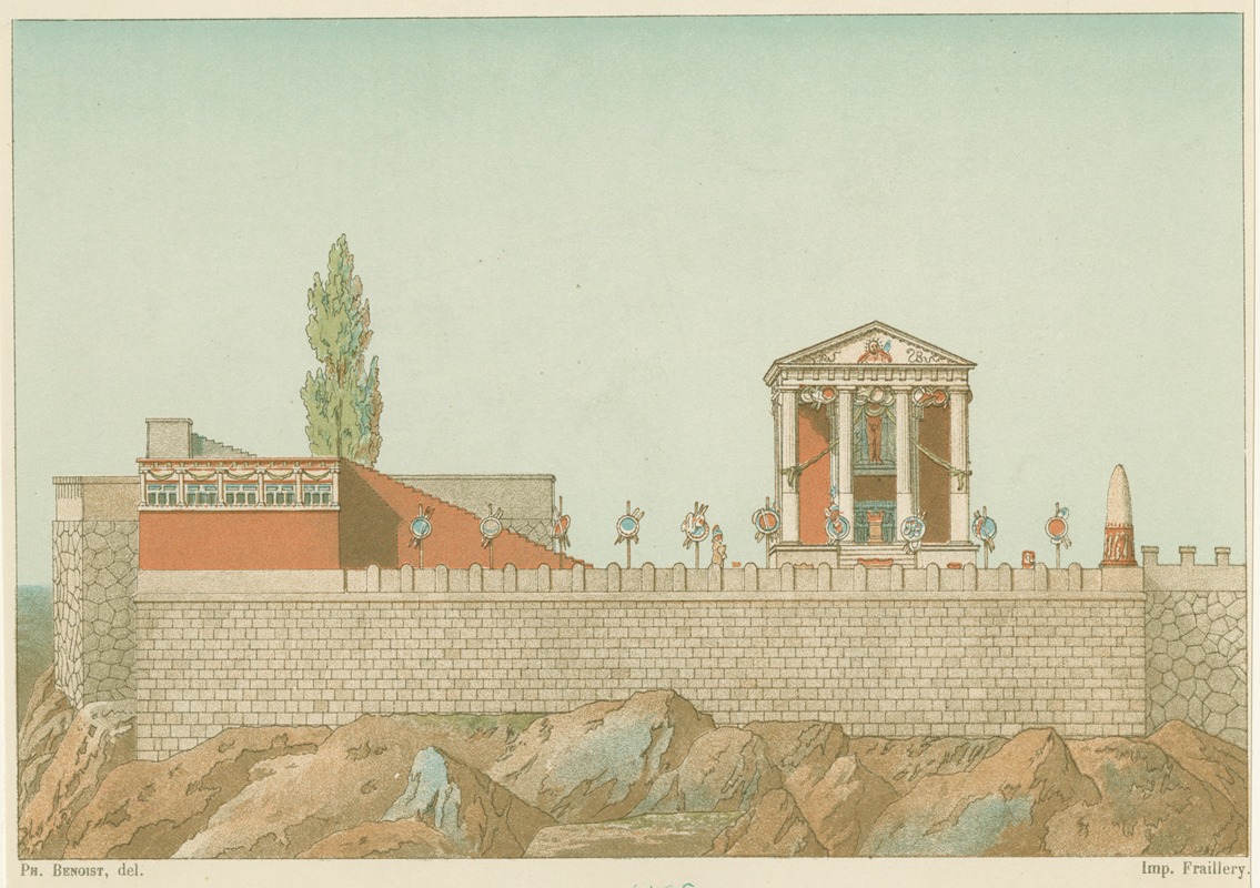 Philippe Benoist - Temple of Cora as restored by Labrouste