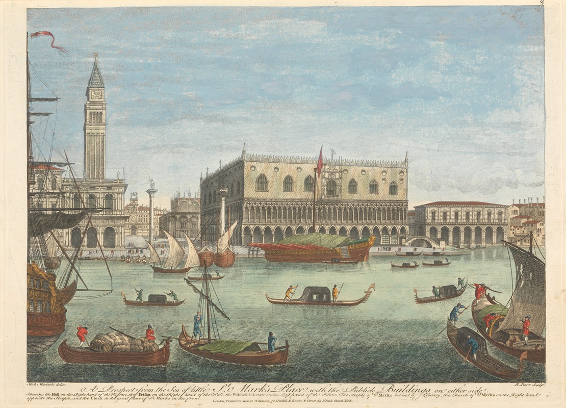 Remi Parr - A Prospect from the Sea of little St. Mark’s Place with the Publick Buildings on either side…