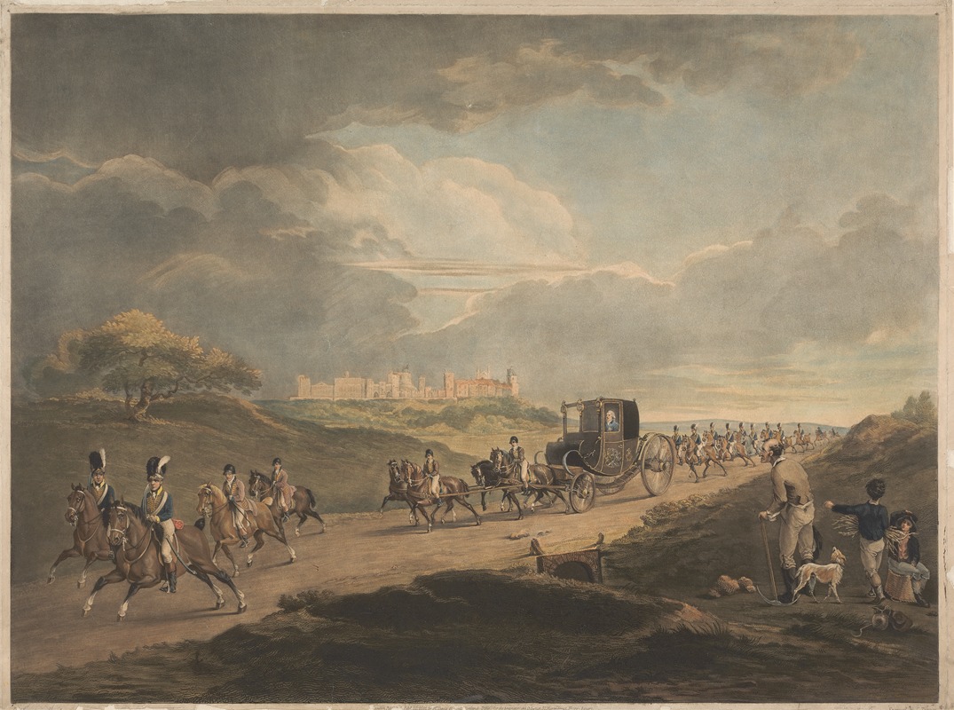 Richard Barrett Davis - His Majesty King George III returning to Town from Windsor with an Escort of tenth Prince of Wales’ Own Light Dragoons