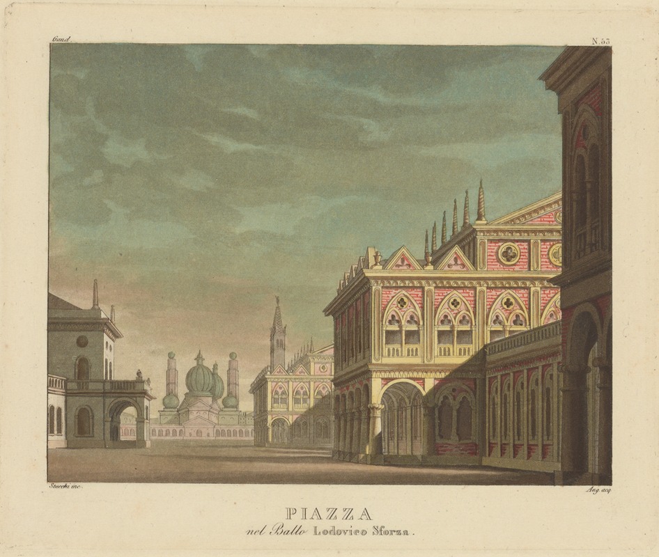 Stanislao Stucchi - Piazza nel ballo Lodovico Sforza