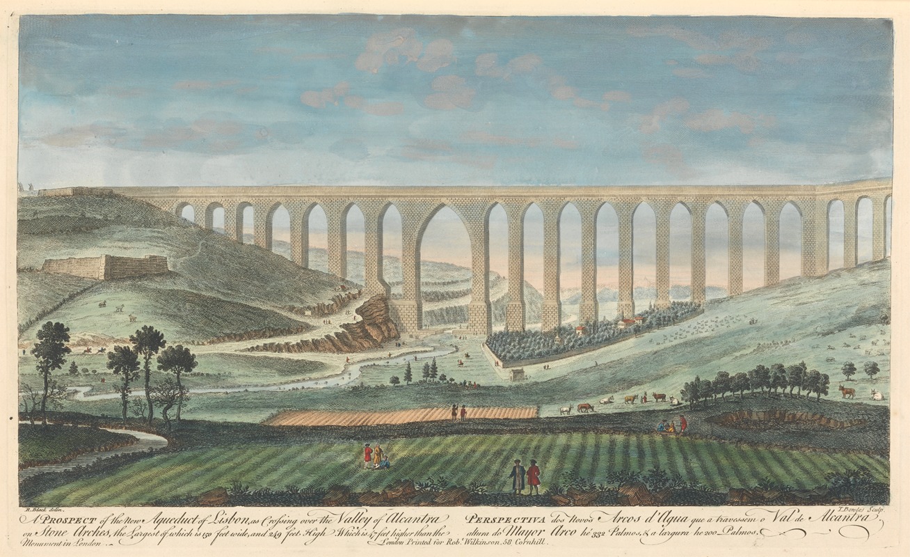 Thomas Bowles III - A Prospect of the New Aqueduct of Lisbon