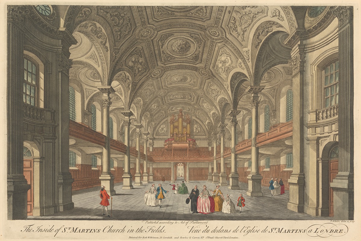 Thomas Bowles III - The Inside of St. Martin’s Church in the Fields