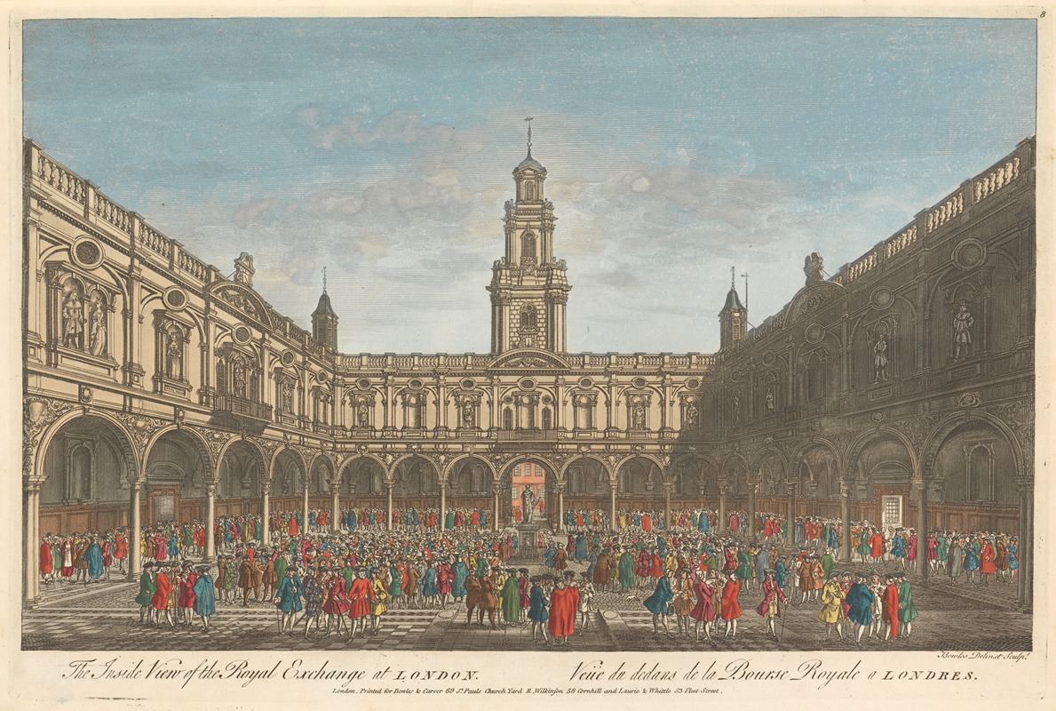 Thomas Bowles III - The Inside View of the Royal Exchange at London