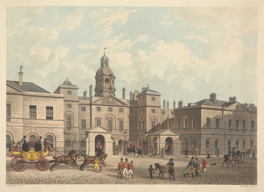 Thomas Hosmer Shepherd - A View of Horse Guards from Whitehall