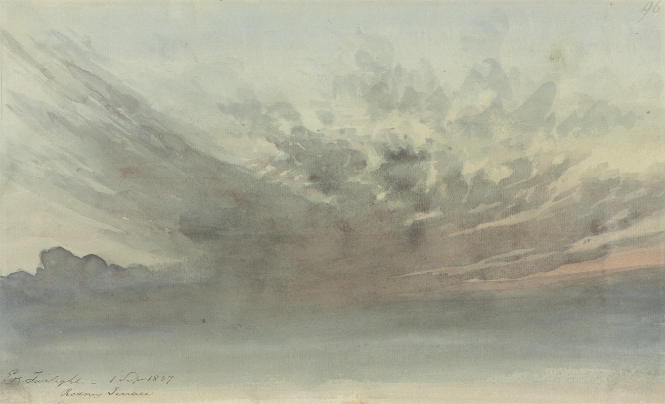 Thomas Lindsay - Cloud Study – Evening Twilight, Rodney Terrace