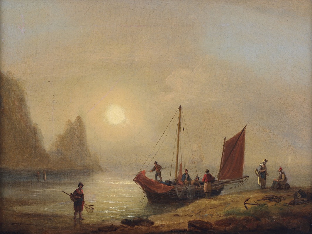 Thomas Luny - Fisherfolk on the Coast