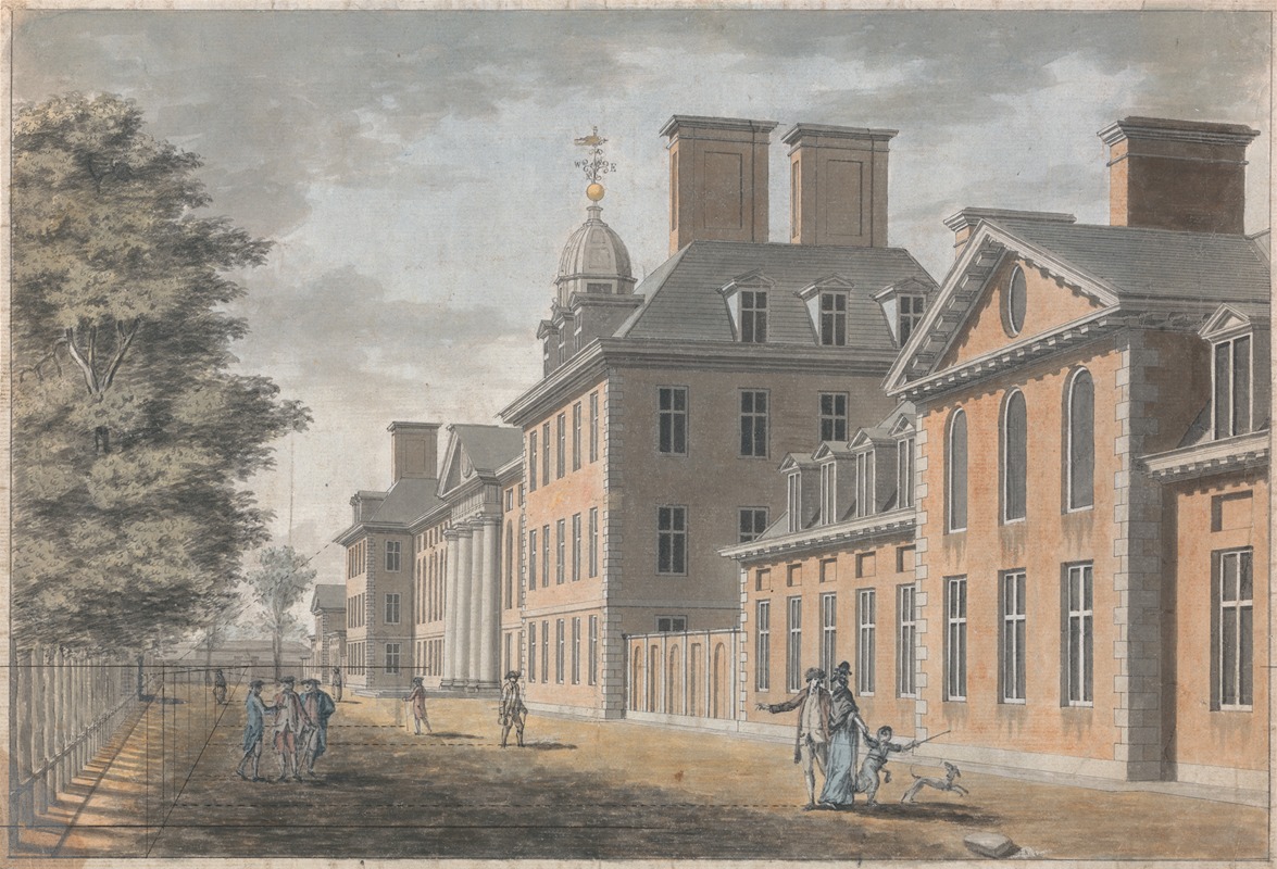 Thomas Malton - A View of the North Front of Chelsea Hospital