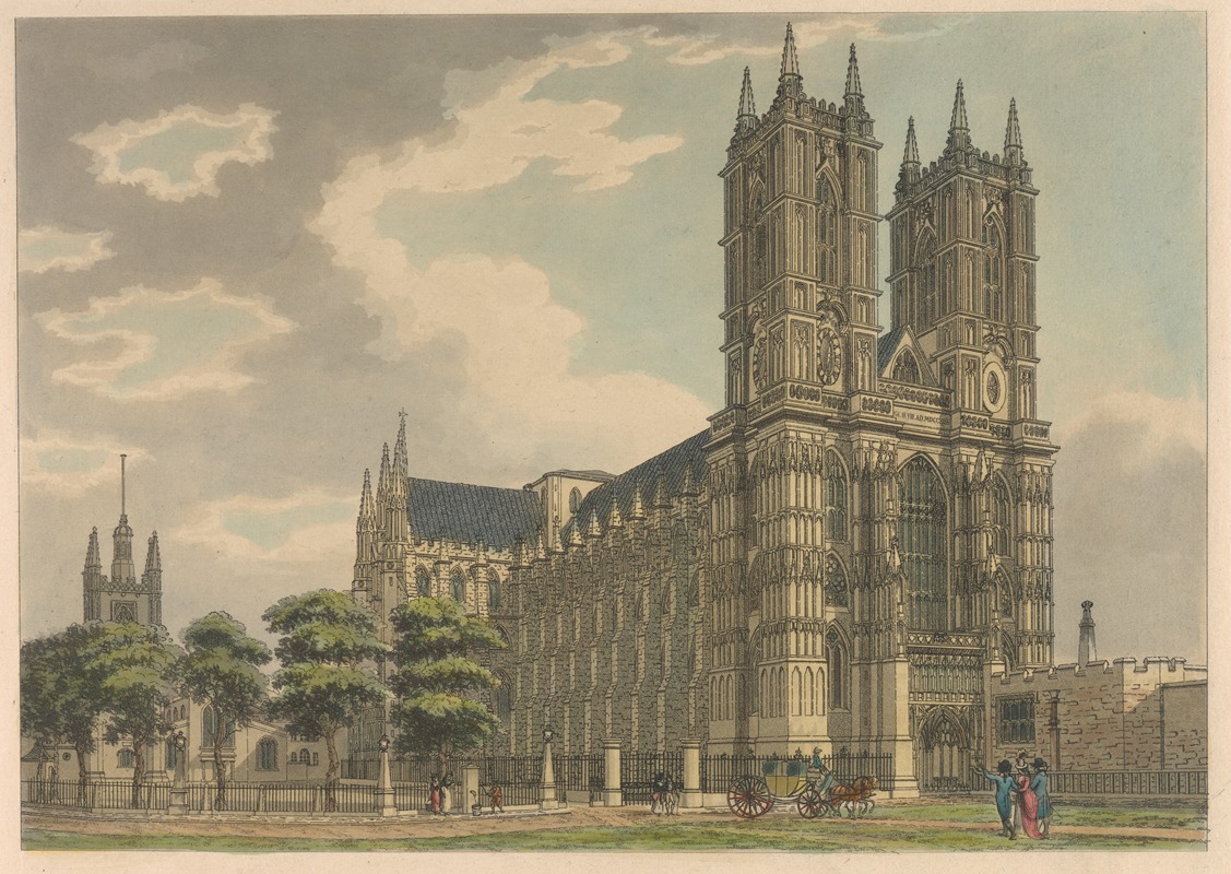 Thomas Malton - North West View of Westminster Abbey