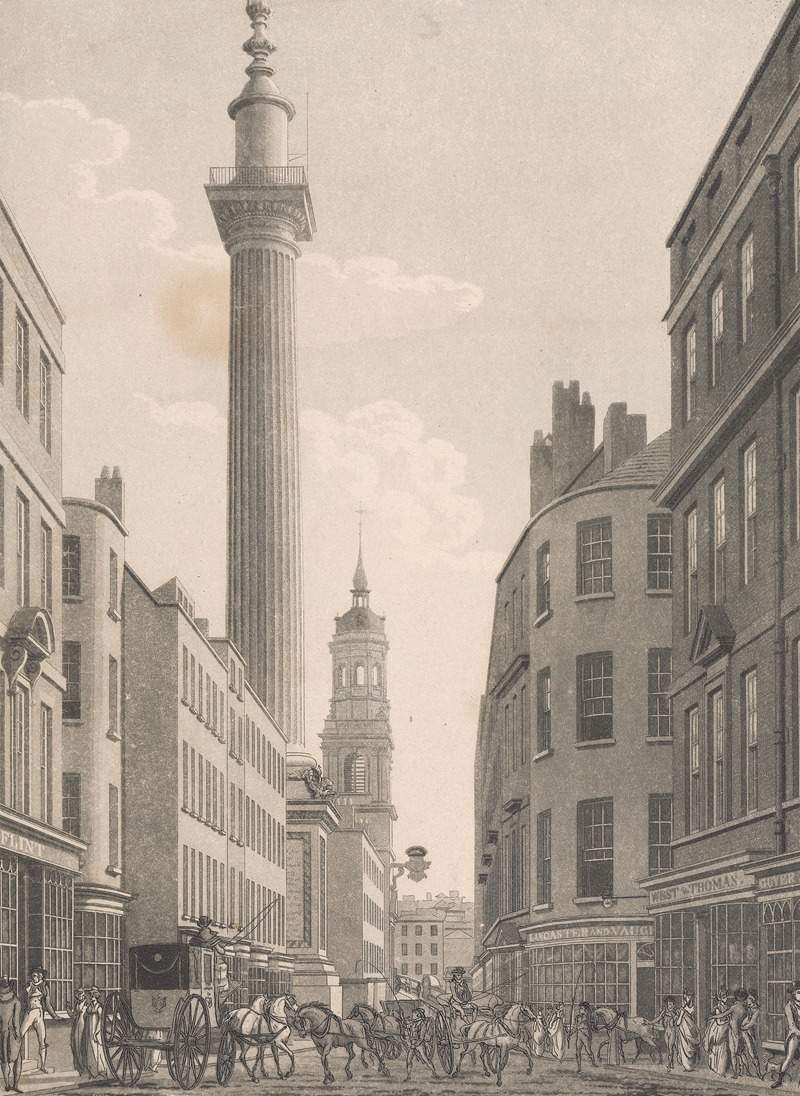 Thomas Malton - The Monument from Fish Street Hill