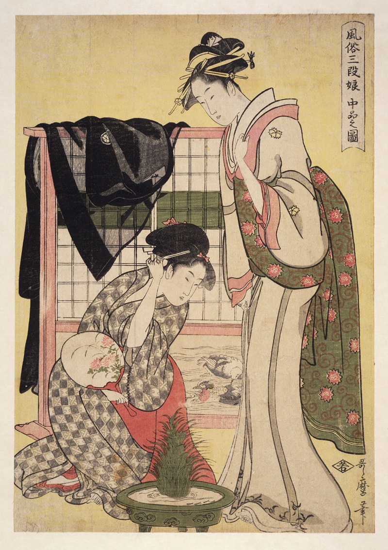 Kitagawa Utamaro - Chûbon no zu – Picture of the middle class