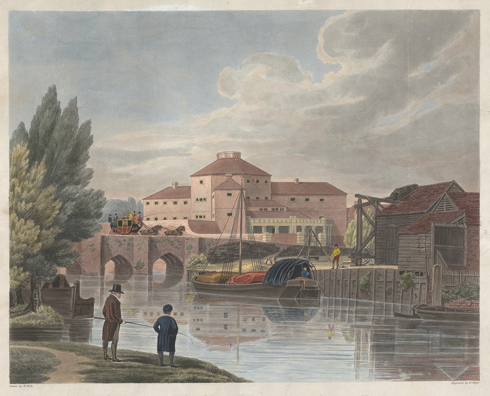 W. Waite - View of the New Country Prison at Abingdon, Berkshire