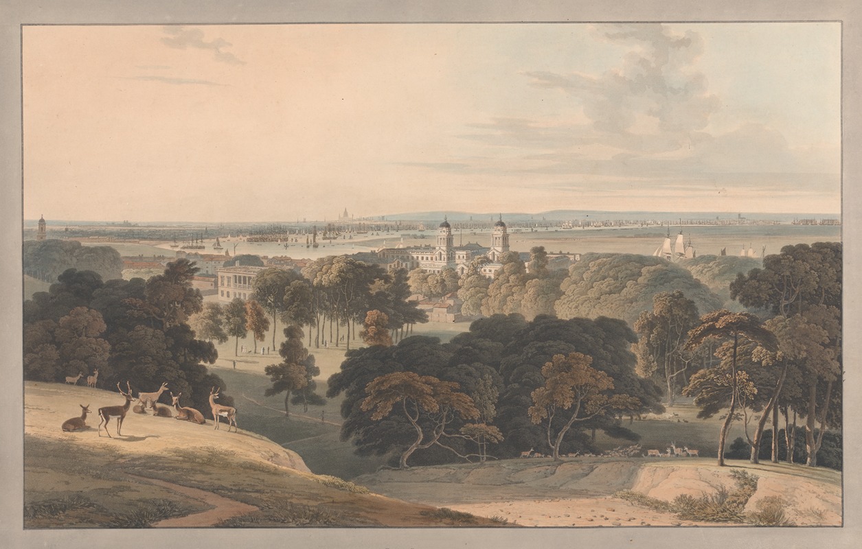 William Daniell - London from Greenwich Park