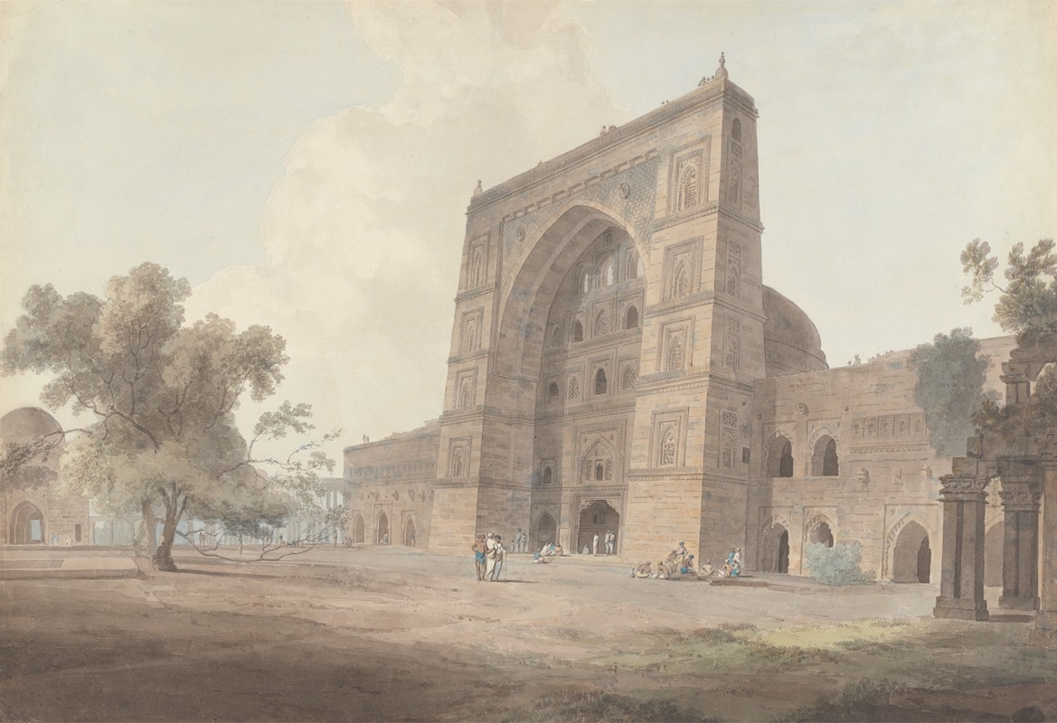 William Daniell - Main Entrance of the Jami Mosque, Jaunpur