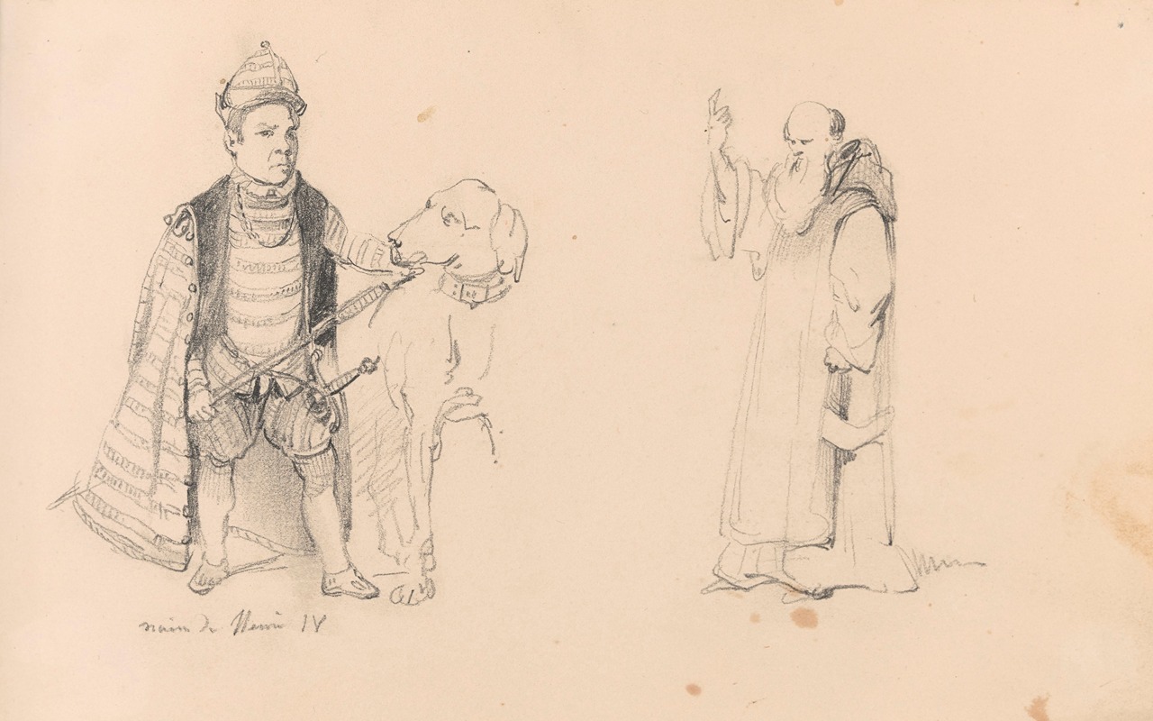 Nicaise De Keyser - Cardinal Granvelle’s Dwarf and a Standing Monk