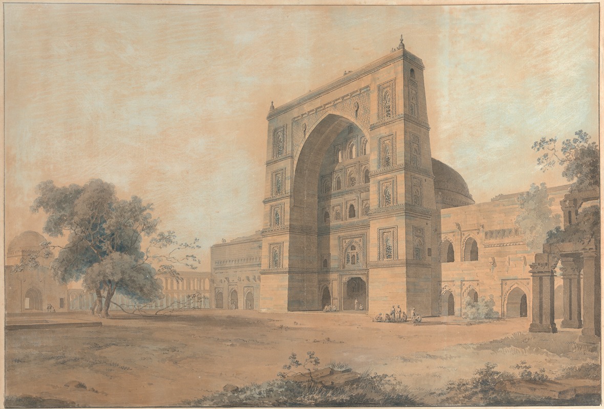 William Daniell - The Mosque at Juanpore Built by Sultan Hussain Sherki