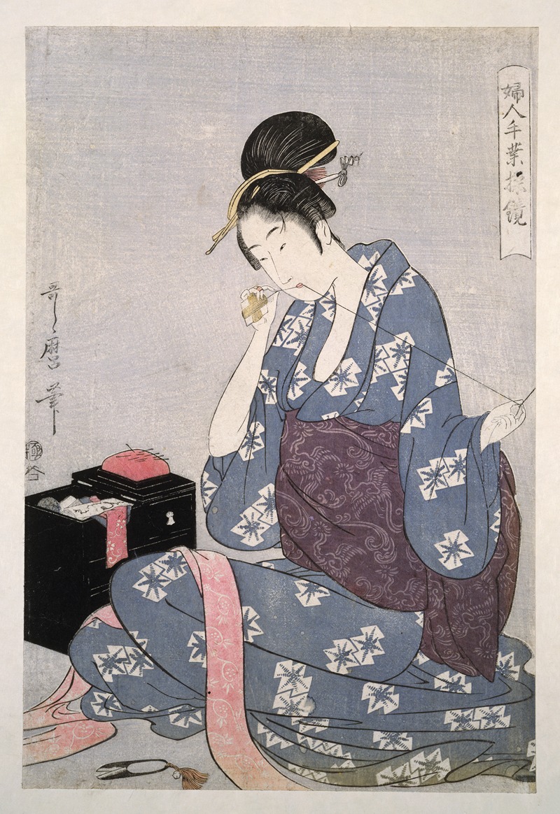 Kitagawa Utamaro - Hari-shigoto – Needlework