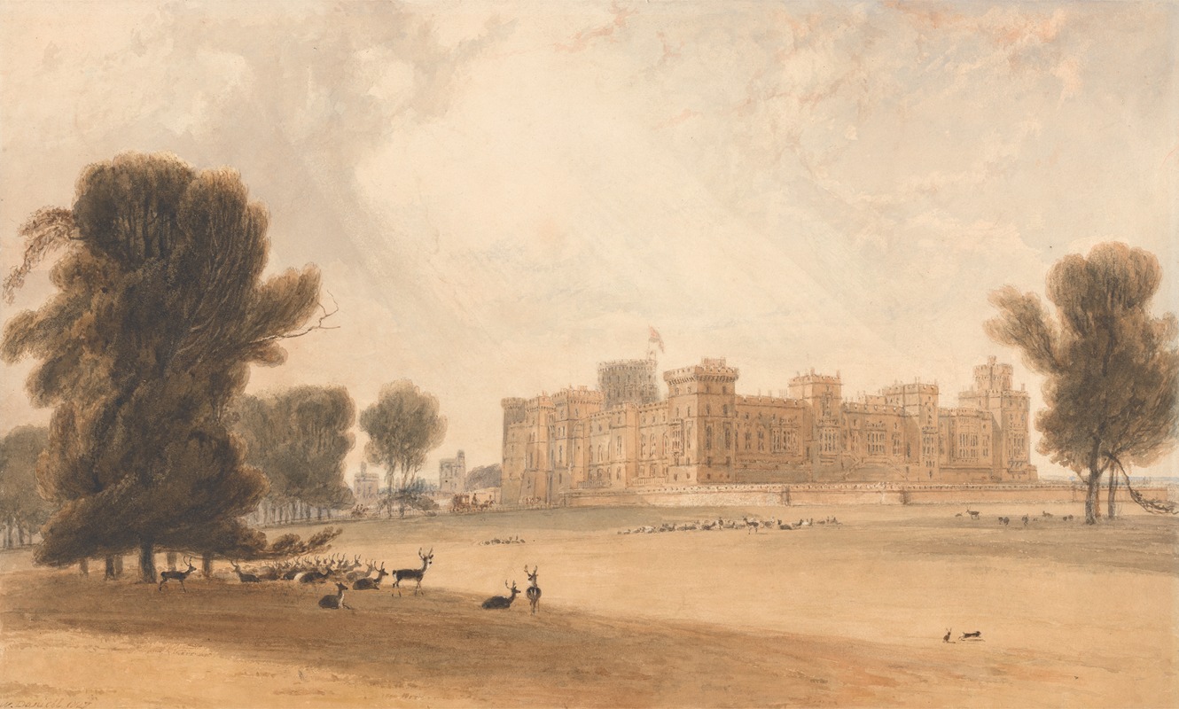 William Daniell - Windsor Castle from the South