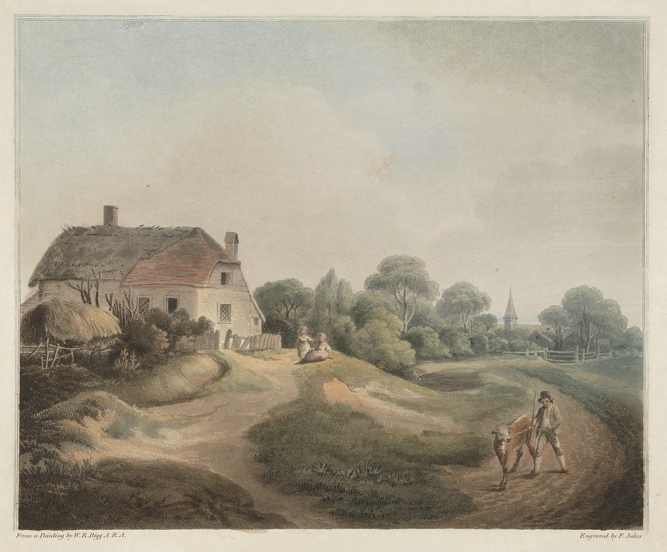 William Redmore Bigg - Cottage Scene Near Colchester