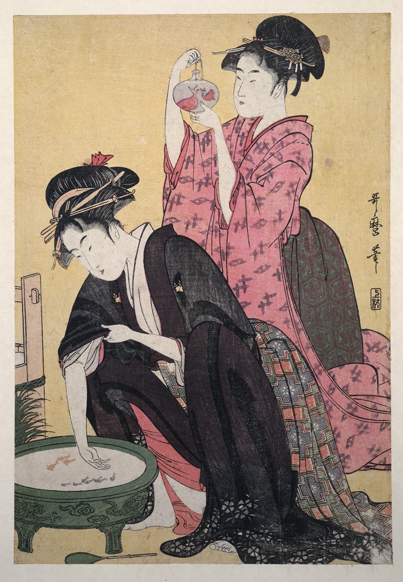 Kitagawa Utamaro - Kingyo – Goldfish