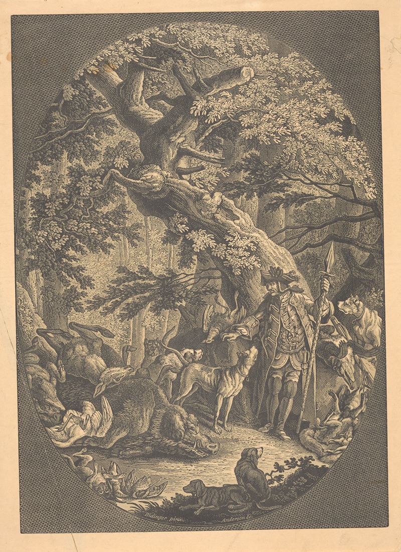 Alexander Anderson - Hunter with his dogs and their prey