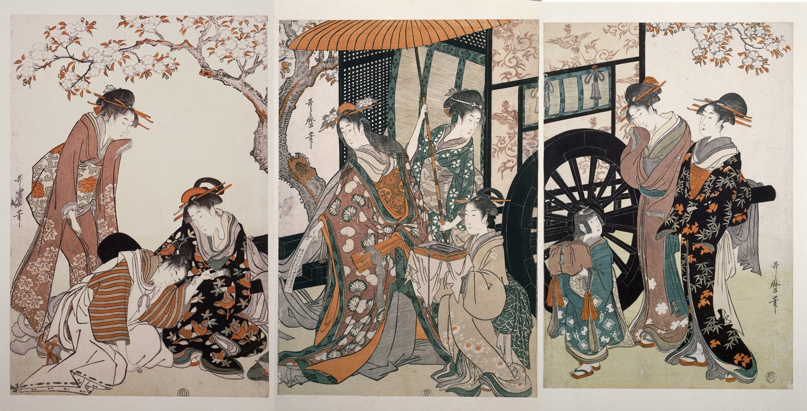 Kitagawa Utamaro - Mitate gosho-guruma – Parody of an imperial carriage scene
