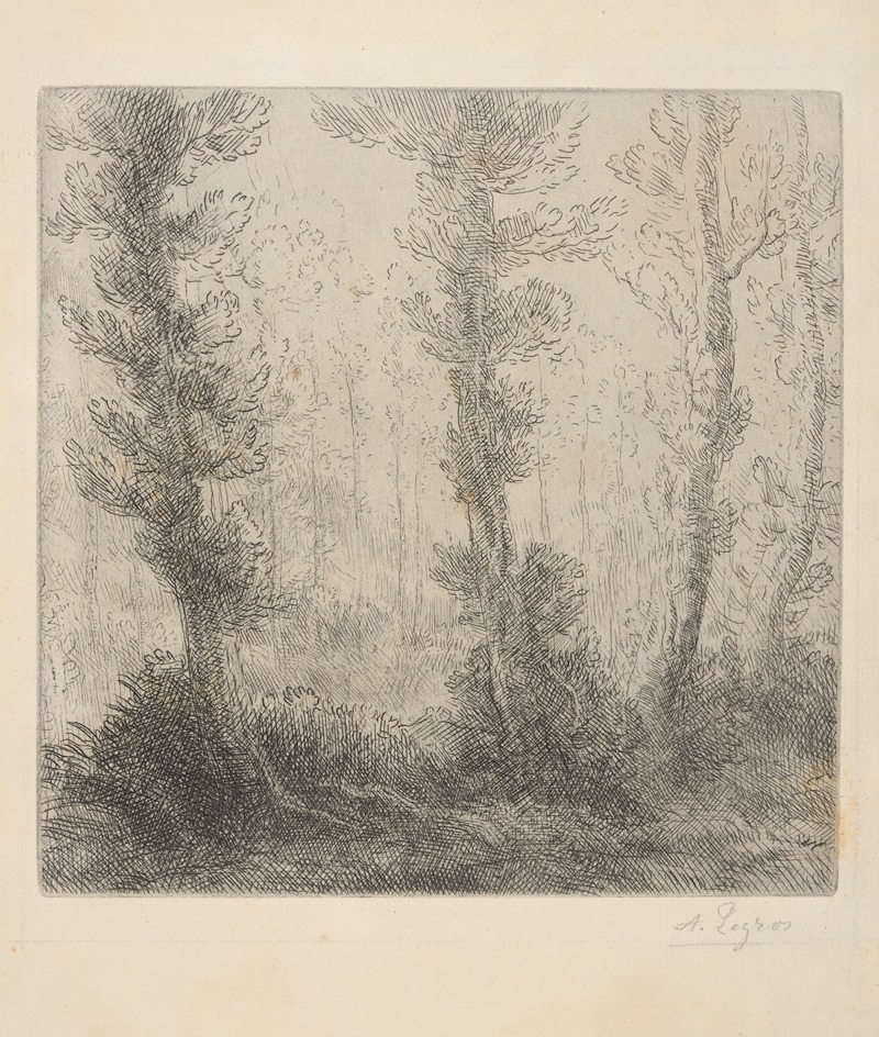 Alphonse Legros - Landscape with trees