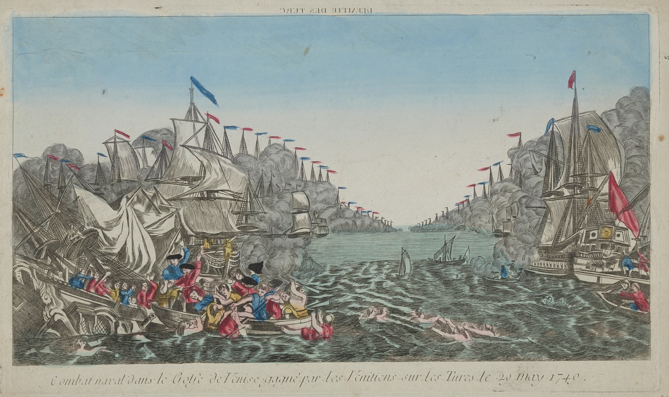 Anonymous - Naval battle in the Gulf of Venice won by the Venetians against the Turks on the 29th of May 1749