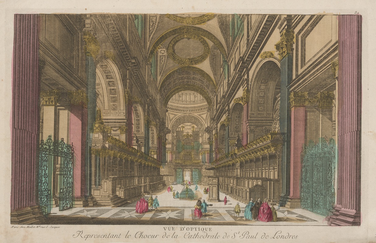 Anonymous - Optical View representing the choir of St Paul’s Cathedral in London